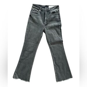 Rag & Bone Casey High Rise ankle flare distressed jeans size 25